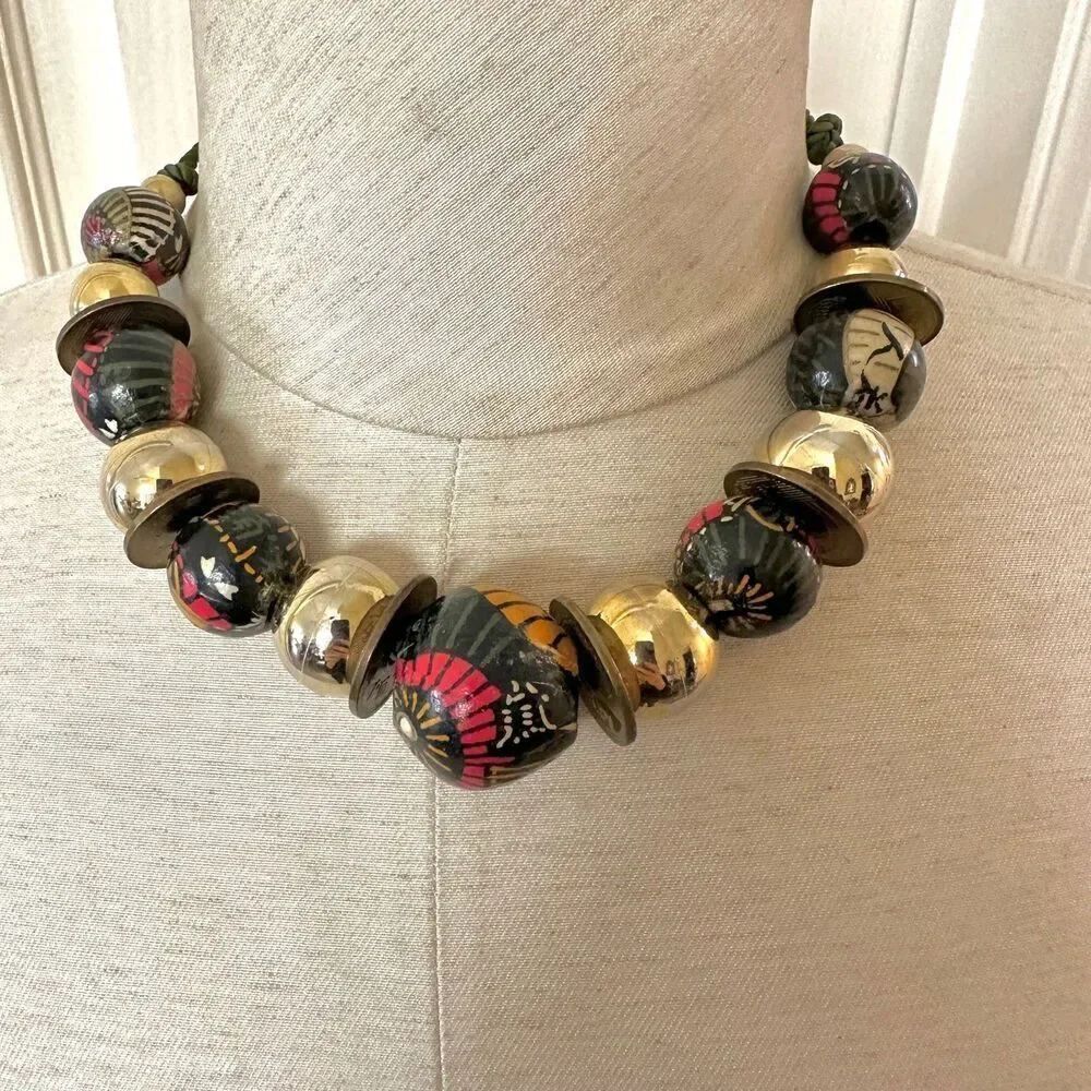 Chunky beaded  statement necklace